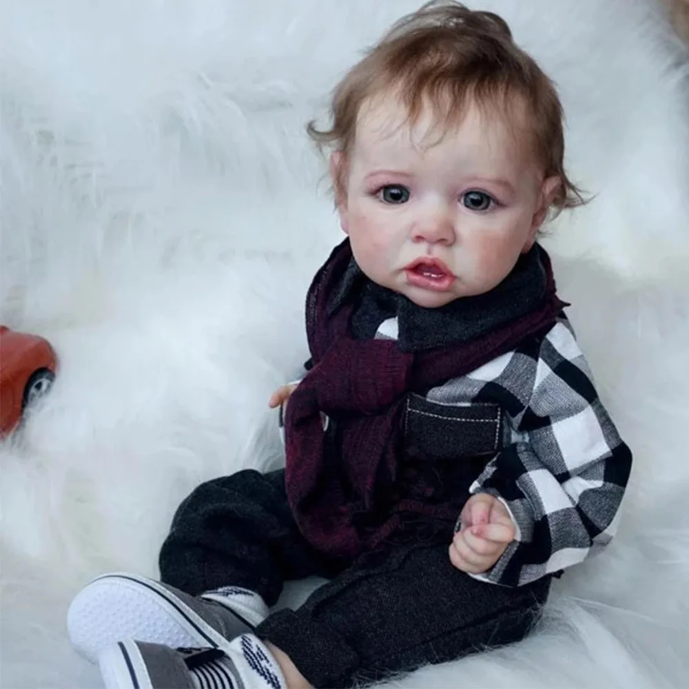 2" 55 см Reborn Baby Dolls, полностью силиконовая кукла для новорожденных, Реалистичная, Реалистичная, для малышей, Bonecas с кривым ртом, кукла, игрушка