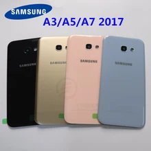 Заднее стекло для SAMSUNG Galaxy A3/A5/A7 задняя крышка для батареи A320 A520 A720 Задняя Дверь Корпус чехол Замена