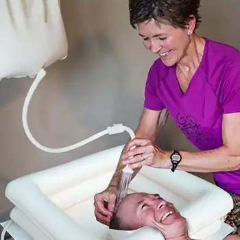 

Inflatable PVC Wash Basin Foldable Hair Washing Sink Pot For Old Or Disabled Man Care