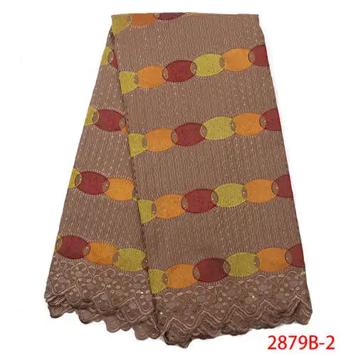 Высококачественная кружевная ткань, нигерийское хлопковое кружево с камнями, Африканское сухое кружево ткани для женских платьев KS2879B-4 - Цвет: Picture 2