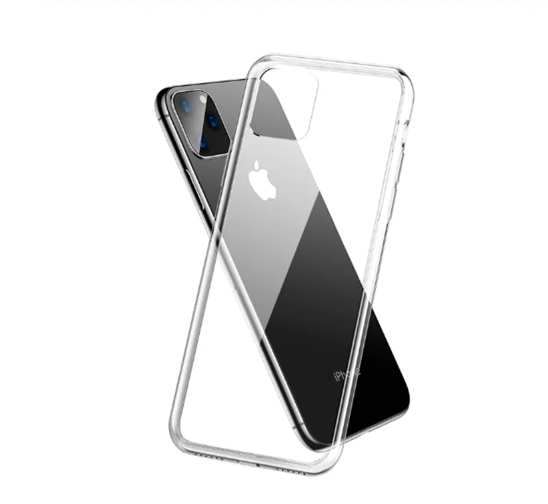 10 шт./лот чехол для iPhone 11 2019 тонкий прозрачный мягкий из ТПУ с поддержкой