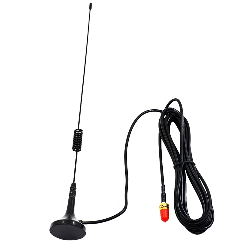Reducido UT-106UV SMA-antena de doble banda magnética para coche, para Baofeng UV-5R UV-82 Walkie Talkie bVnVOyJVn
