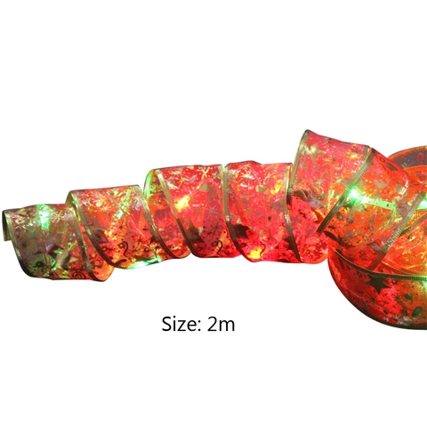 2/4m Fairy Lights Strings Cooper Wire Ribbon Bows Lights Christmas Lamp for Party Weddings Holiday Xmas Tree Decorations