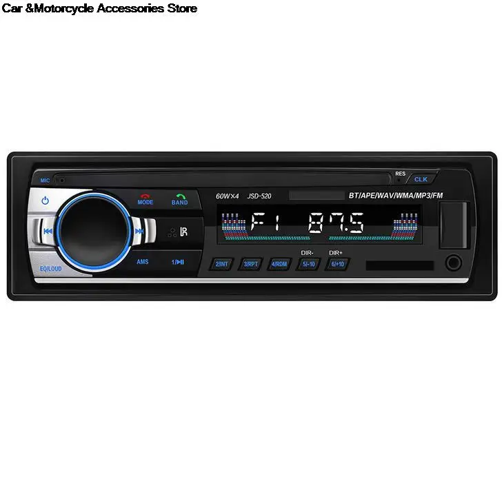 By DHL 20Pcs/Lot Car Radio Stereo Player Bluetooth Phone AUX-IN MP3 FM/USB/1 Din/Remote Control 12V Audio Auto JSD520 | Автомобили и