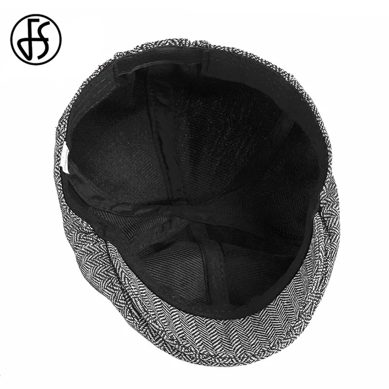 FS берет в стиле винтаж Кепка для мужчин британском хлопковая зимняя плоская