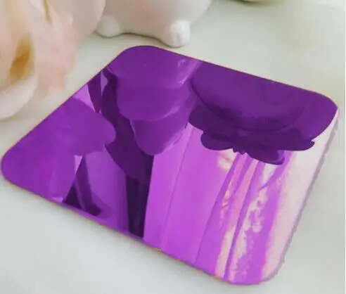 Purple 10 шт./компл. 3D акриловая зеркальная поверхность гладкая полоса прямоугольник стены Стикеры Спальня Гостиная Ванная комната украшения DIY Искусство Плакат - Цвет: Purple