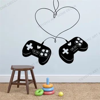 

Heart-shaped Gamer wall decal Eat Sleep Game video game wall stickers Customized For Kids Bedroom Vinyl Wall Art Decals wx166