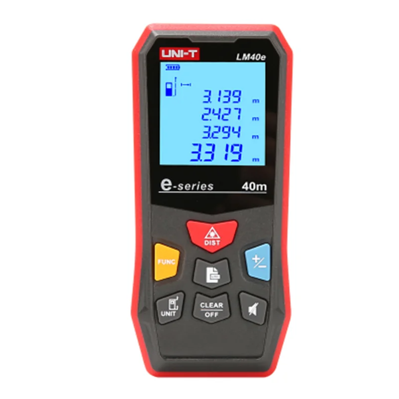 

UNI-T LM40e Laser Distance Meter Handheld Mini Laser Rangefinder Digital LCD Tape Range Finder Diastimeter