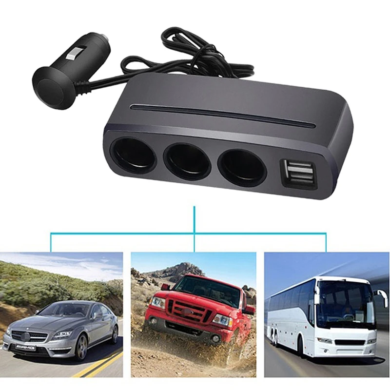 Автомобильный телефон 2 Usb интерфейс зарядное устройство разъем высокой мощности один на три прикуривателя