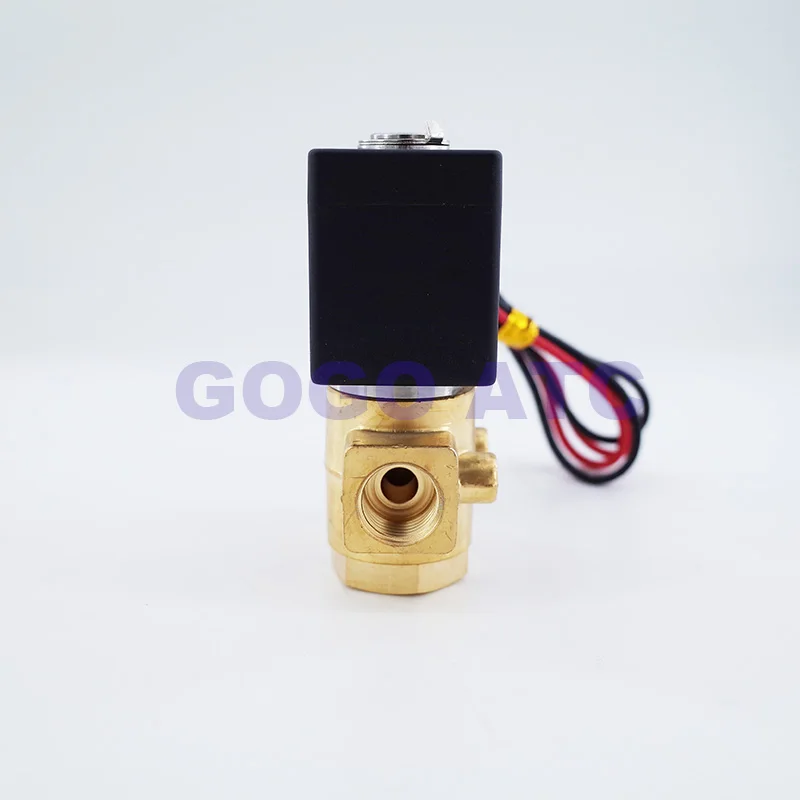 GOGO 황동 워터 미니 솔레노이드 밸브 포트, 상시 개방, 12V 220V 제로 압력 시동 밸브, 1/4 인치, 1mm, 1.5mm, 2.5mm, 4mm, 5mm, 6mm