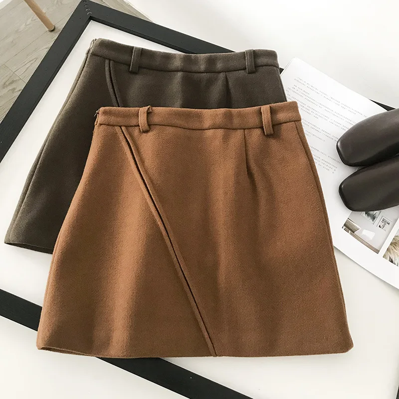 

Special Offer WOMEN'S Dress Processing Autumn Korean-style High Waist Side Zipper Slimming A- line Skirt 11.4