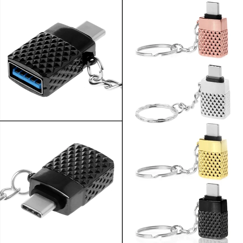 Металлический Тип C Мужской к USB 3,0 Женский адаптер конвертера OTG для Macbook Xiaomi S8