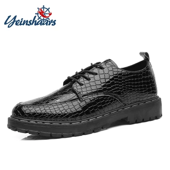 

Summer Designer High Top Leather Men Casual Shoes Luxury Brand 2020 Mens Loafers Lace Up Moccasins Breathable Black Formal Shoes