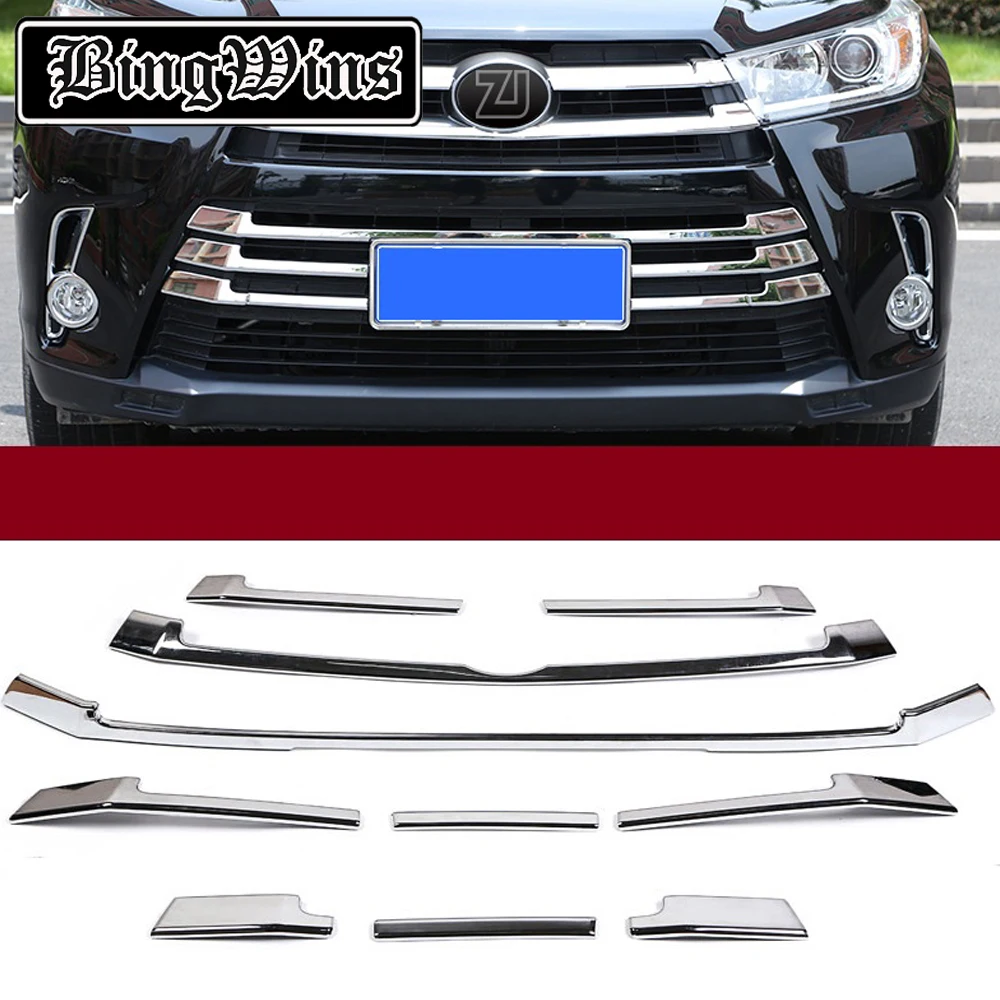 Автомобильный Стайлинг для Toyota Highlander- ABS Автомобильная решетка хромированная отделка
