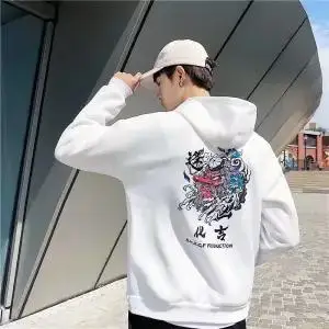 7 5XL модная толстовка с капюшоном в стиле Харадзюку, мужская повседневная черная толстовка в стиле хип-хоп с японским принтом, уличная одежда, верхняя одежда, зимнее пальто с капюшоном - Цвет: 7