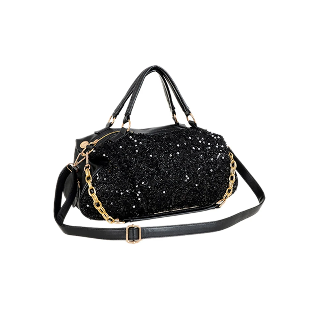 

Women Stylish Shoulder Bag Fashionable Sequins Bag PU Leather Handbag Daily Large Capacity Crossbody Bag for Traveling Shopping