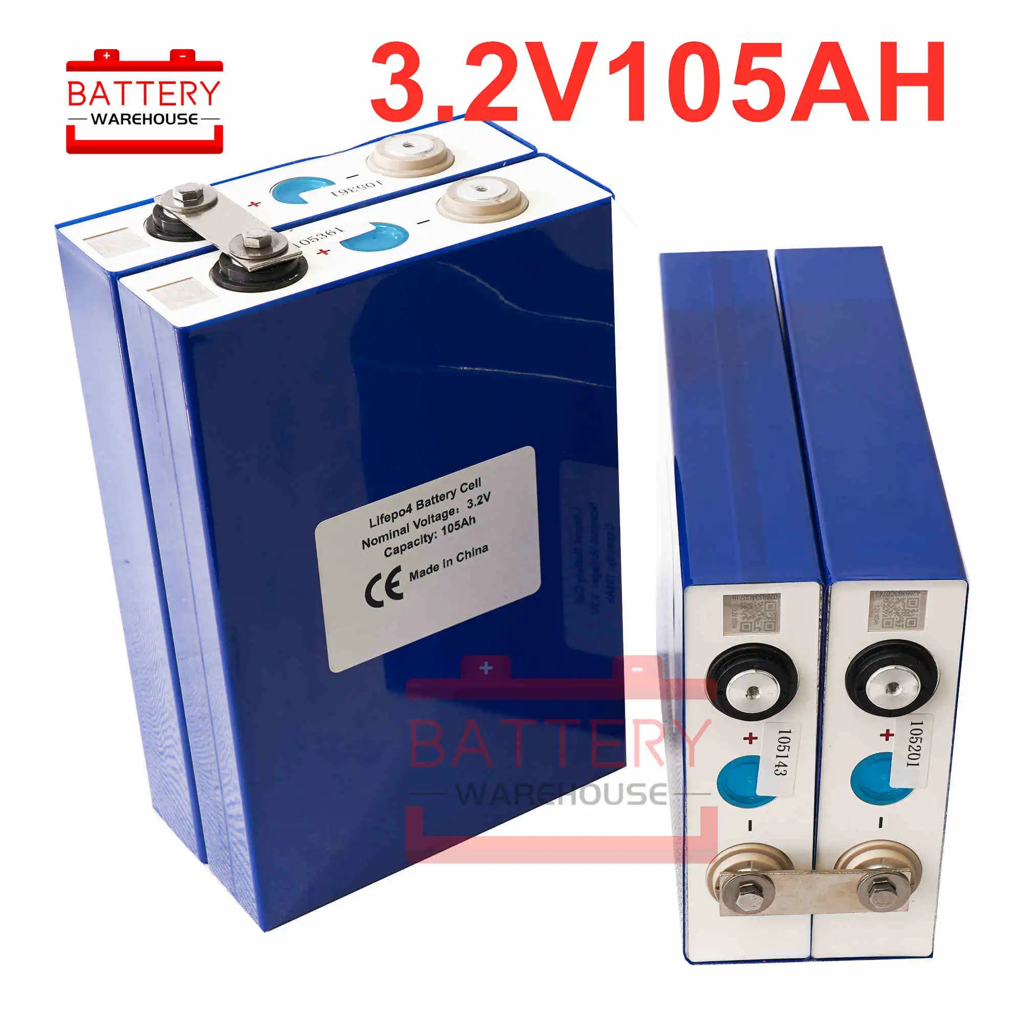 4 шт. 3,2 v 100Ah 105Ah lifepo4 литиевая батарея большой емкости 3C разрядка for12V 24V хранение солнечной энергии RV батарея