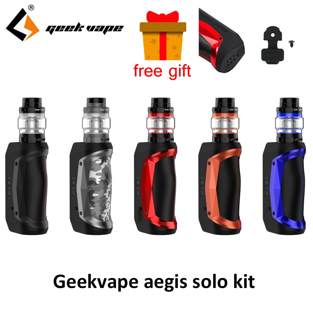 Tanie Oryginalny zestaw geekvape aegis Solo 100W Vape mod do e papierosa z Cerberus Tank 5.5ml zestawy do odparowywania vs aegis mini