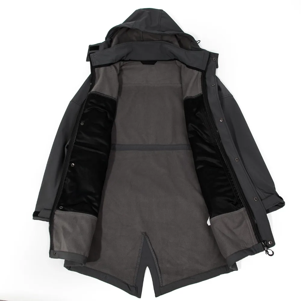 Mens Autumn Winter Casual Fashion Windbreaker Waterproof Keep-warm Sport Outdoor Camping Hiking Fishing Jacket Long Coat #4R15 (12)