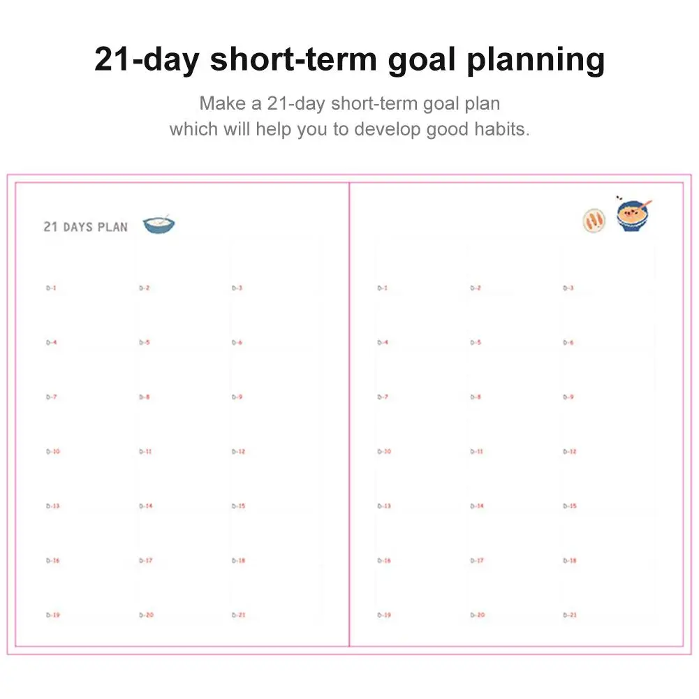 Newest 32K hardcover 128 Sheets Year Planner Hardcover Hard Page Lovely Notebook for Business Office School Students Supplies