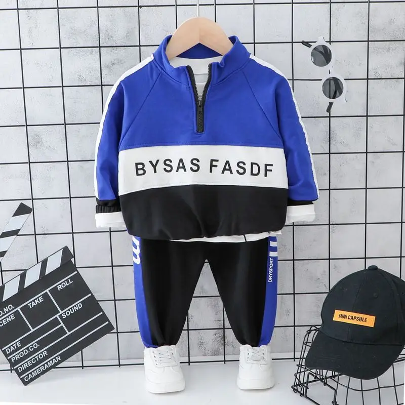 

2019 Fashion Leisure Baby Suit Toddler Alphabet Splicing T-shirt+Pants 2 Piece Newborn Baby Boy Clothes Set Cotton Sports Outfit