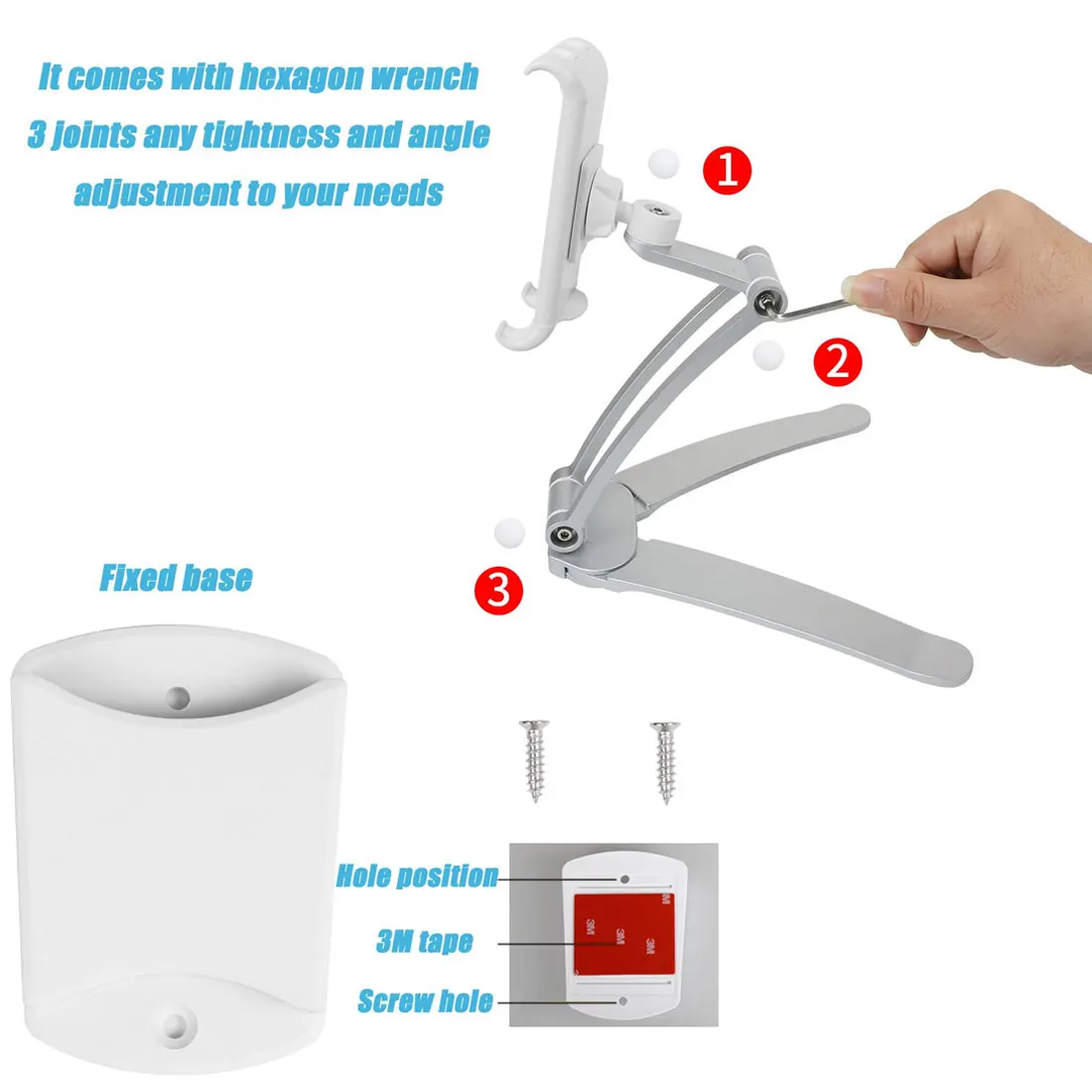 Aluminum Tablet Stand Lightweight Kitchen Tablet Mount Space-saving Adjustable Angle urface pro monitor stand tablet stands