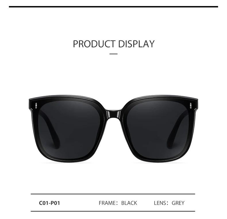 Fashion big frame sunglasses trend street ultraviolet anti-ultraviolet glasses nylon lens AE0971 oversized sunglasses