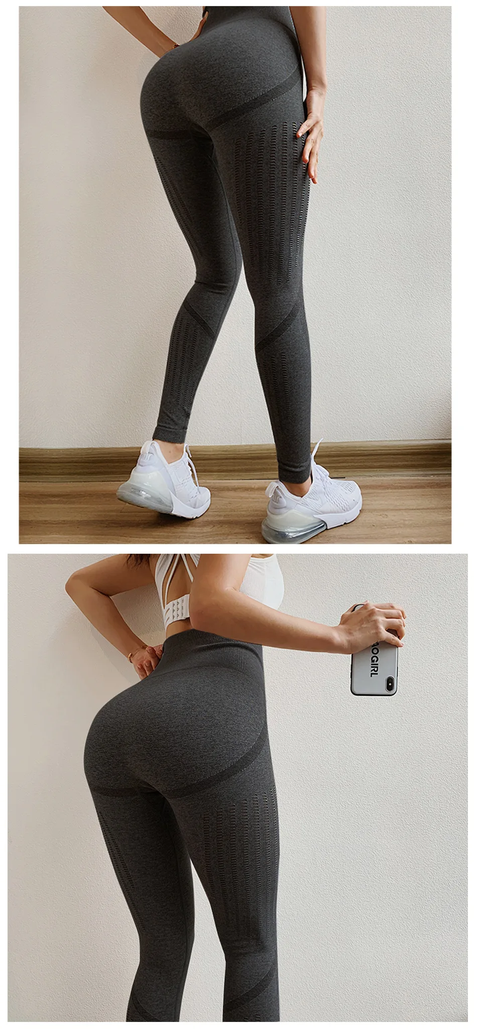 NORMOV Women Seamless Leggings for Fitness Push Up Yoga Pants High Waist Sport Trouser Workout Running Pant Women Gym Leggings