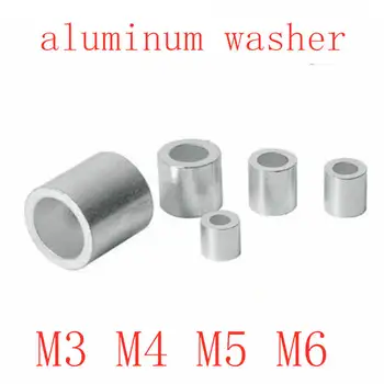 

10pcs Aluminum Bushing Gasket M3 M4 M5 M6 Aluminum washer round hollow no thread standoff spacer thickness 2/3/4/5/6/8/10/12mm