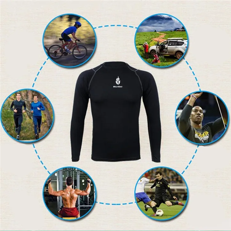 WOSAWE футболка для бега флисовое термобелье зимние длинные штаны топы футболки