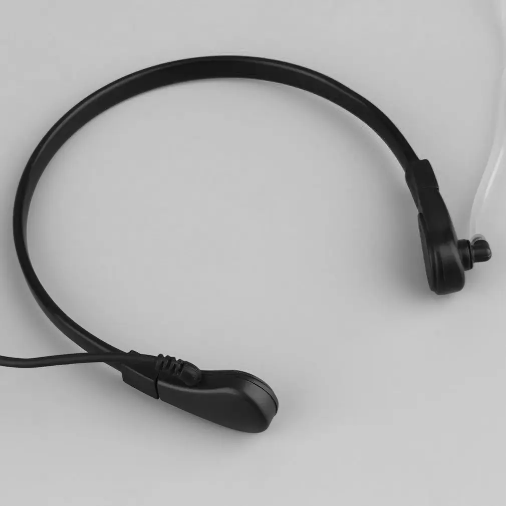 Горячие 2PIN безопасности микрофон для горловой вибрации наушники гарнитура наушник для рации Walkie с прозрачной акустической трубкой