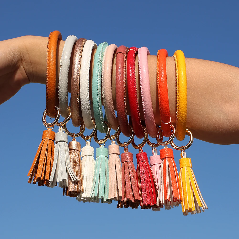 

bracelet Keychain Bangle bracelets for women leather bracelet keyring Venture Keyring Wristlet keychain gifts for women