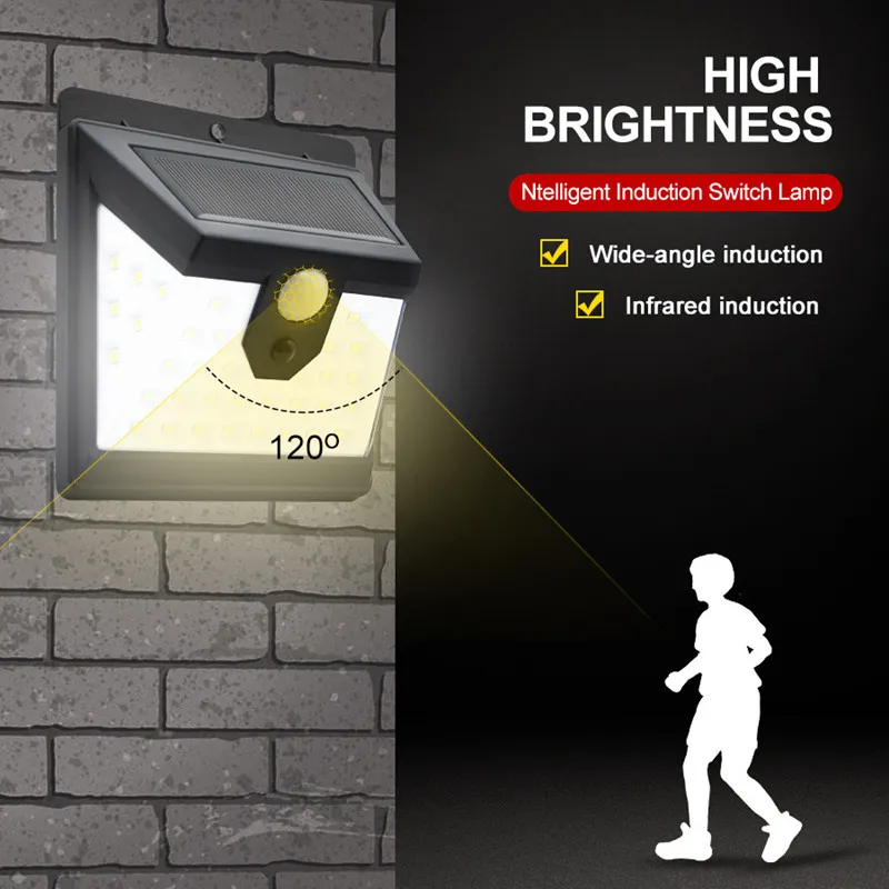 Waterproof Outdoor Solar LED Motion Sensor Light for Gardens and Courtyards