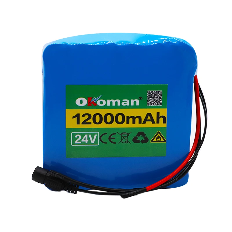 Okoman 24V 12Ah литиевая аккумуляторная батарея электрический велосипед педаль скутер