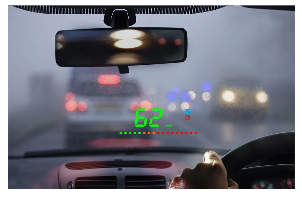 Prazata Hud gps цифровой дисплей автомобиля Спидометр Авто HUD лобовое стекло проектор Электроника Предупреждение Hudup