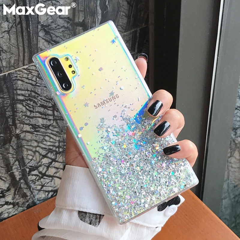 Блестящий чехол с блестками для телефона Samsung S20FE S20 S10 S9 S8 Note 20 Ultra 8 9 10 Plus Lite A50 A70 A51