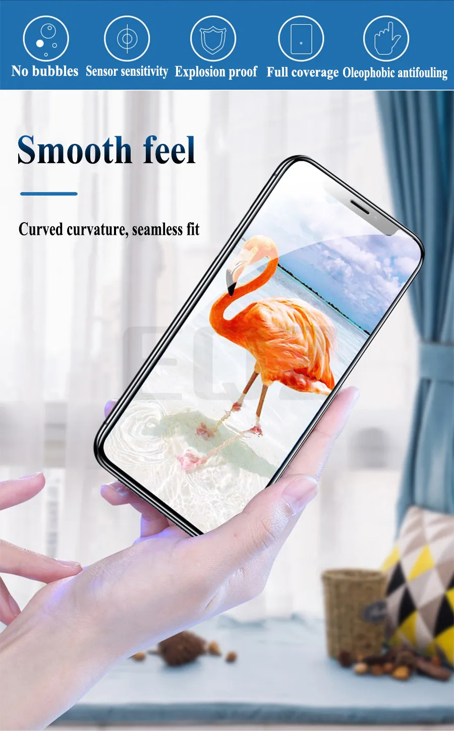 999D Full Cover Protective Glass For iPhone X 11 Pro XS Max Tempered Screen Protector For iPhone 7 6s 6 8 Plus Boundless Glass