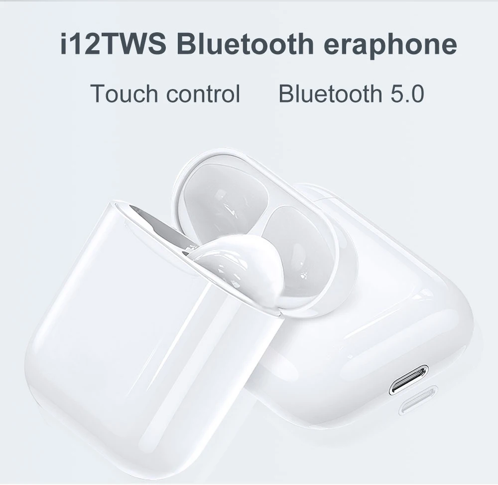 I12 Tws Bluetooth наушники беспроводные bluetooth 5,0 сенсорный наушник управление всплывающие спортивные наушники Auriculare Inalambrico для телефонов