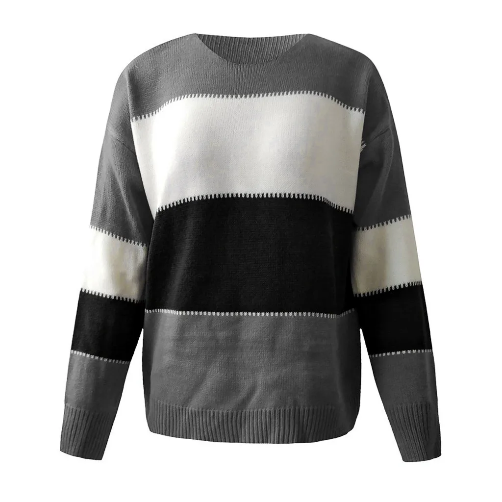 Pull femme nouveaute осенний и зимний свитер женский круглый вырез Удобный свободный свитер Джерси