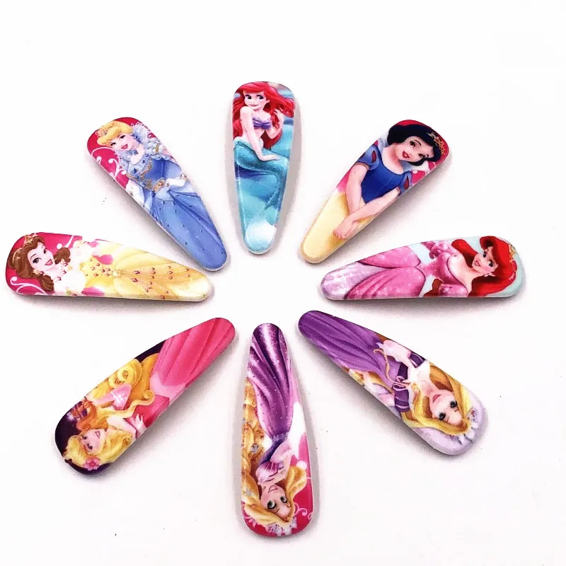 8pcs Новинка; 8 шт.; заколки для волос принцессы Ариэль, Белоснежки; Kawaii BB; заколки для волос; аксессуары для волос; Детский головной убор - Цвет: 8pcs