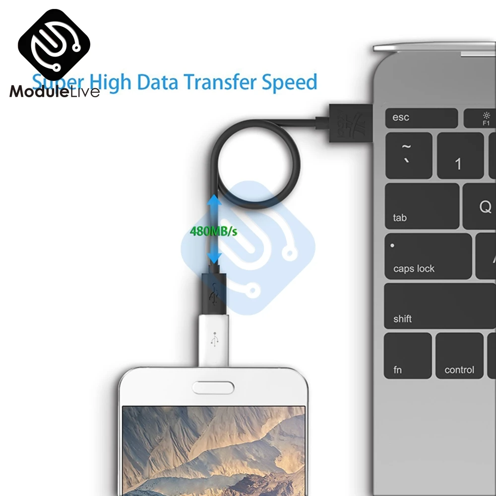 3 шт./компл. USB 3,1 Тип-C разъем Micro USB 2,0 5Pin Женский данных адаптер переходник USB Тип C адаптер Diy Наборы
