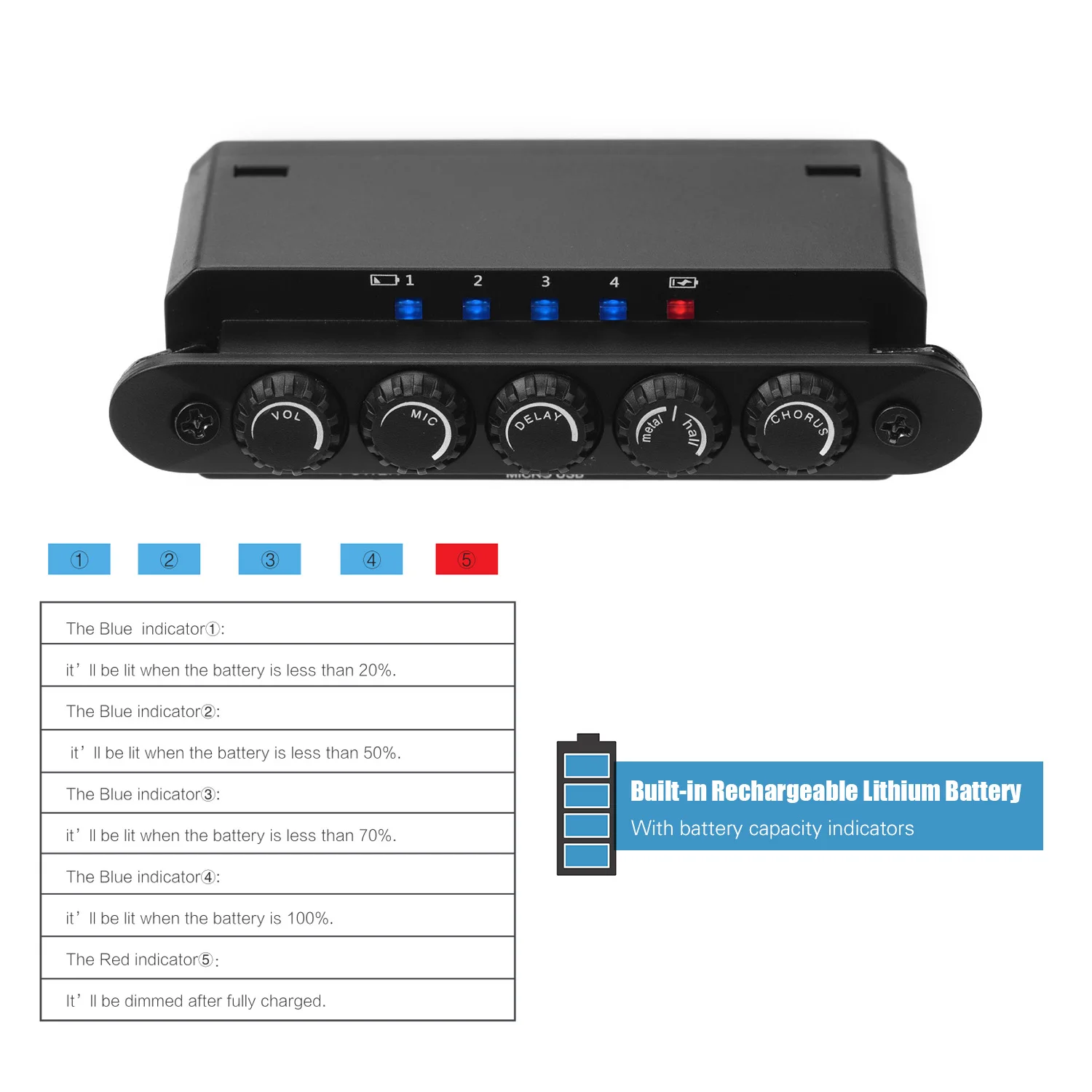 SKYSONIC R2 Акустическая гитара резонансный звукосниматель с магнитным регулятором громкости/громкости микрофона/задержки/реверберации/управления хором переключатель фаз