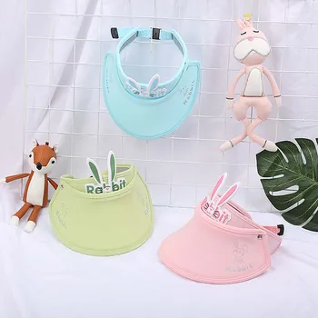 

Kids Sun Hat Adjustable Empty Top Summer Sun Protection Sunscreen Caps Wing Rabbit Ears Breathable Cute Kids Hat for Boys Girls