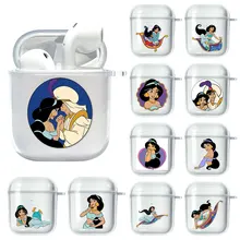 

Soft Silicone Case for Apple Airpods 1 2 Protective Bluetooth Wireless Earphone Clear Cover Box Bag Princess Jasmine Disney