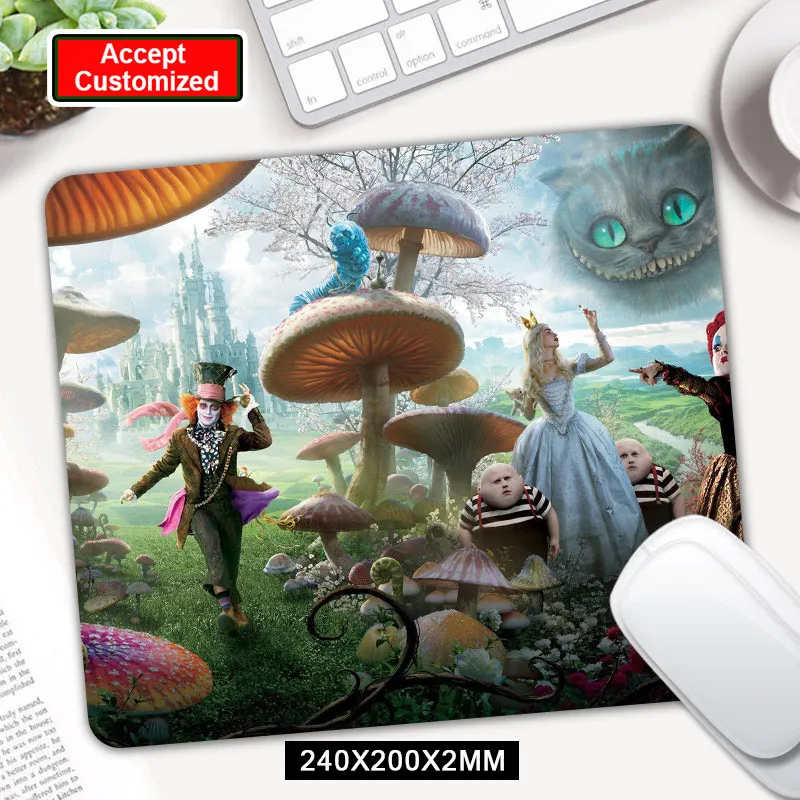 Игровой коврик для мыши Alice in Wonderland коврик для мыши модный коврик для мыши для геймера ноутбук резиновая Мышка для ноутбука коврик - Цвет: 24x20cm