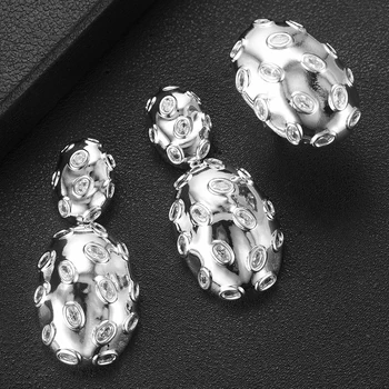 

GODKI DUBAI Statement Trendy Charms Unique Earring Ring Jewelry Sets for Women Gold Cubic Zirconia Earrings Wedding Jewelry Set
