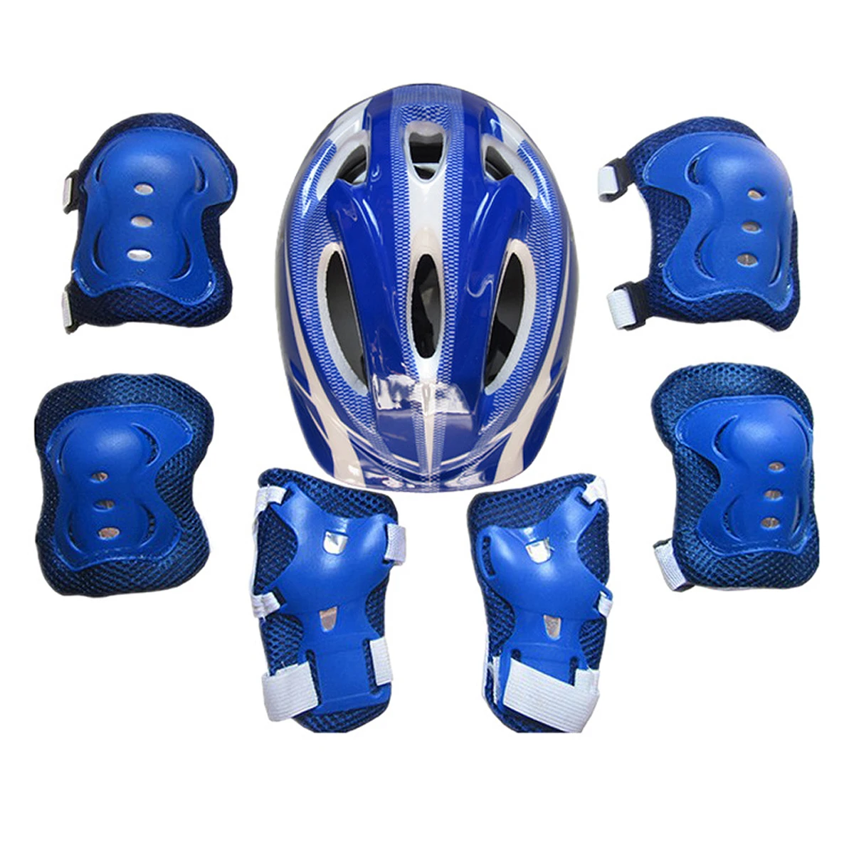 Kids Boy Girl Safety Helmet Knee Elbow Pad Sets Children Cycling Skate Bicycle Helmet Protection Safety Guard 7Pcs/set kids safety gear set