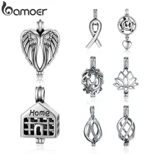 BAMOER 925 пробы серебряное дерево жизни сердце Клетка подвеска подходит цепи ожерелья для женщин Аутентичные серебряные ювелирные изделия SCP005