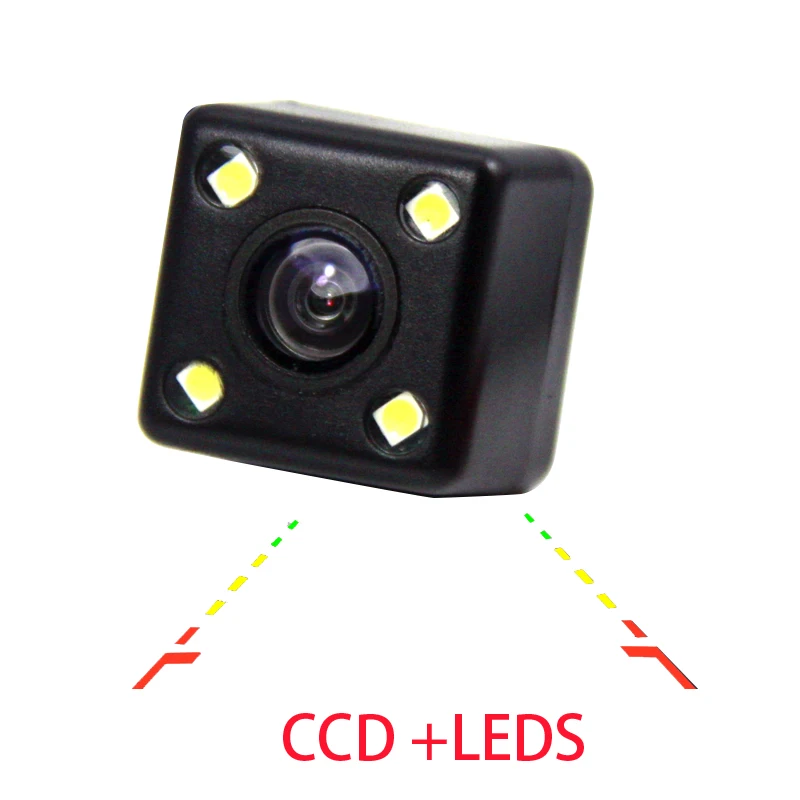180deg CCD HD Автомобильная камера заднего вида для Lexus ES Резервное копирование динамическая камера парковки - Название цвета: ccd with LED