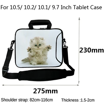 

9.7" 10.1 Inch Netbook Neoprene Sleeve Case Bag Briefcase Prints 10.2" 10.5 Tablet Messenger Handbags Bags For iPad Air 3 Lenovo